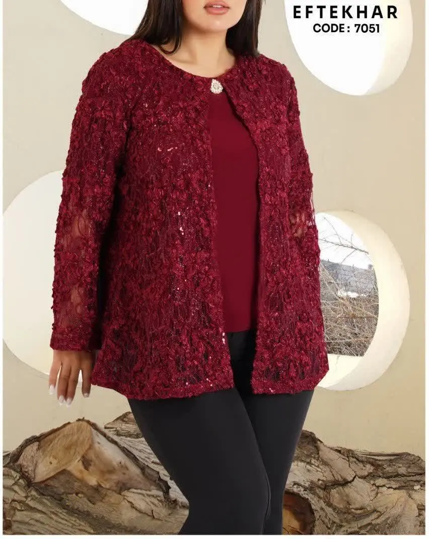 کت و تاپ مجلسی سایز بزرگ #۷۰۵۱
