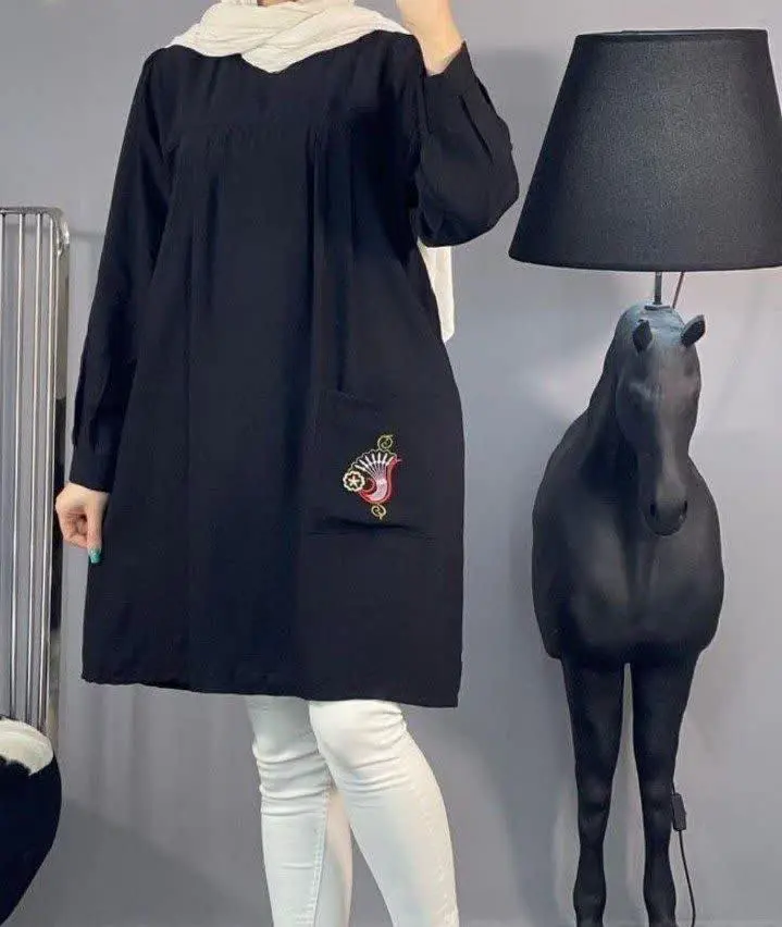 #مانتو با جنس کتان کش 😍👆
