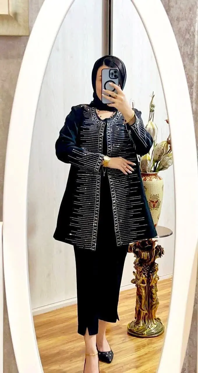 👚نام: مانتو کتی مجلسی خوشه در سایزبندی جدید 😍😍
