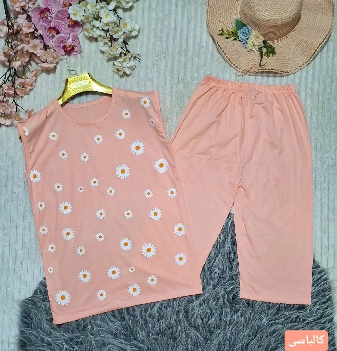 ست تاپ شلوارک بابونه
