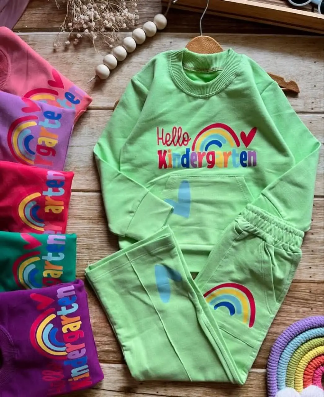 ست بلوز شلوار رنگین کمونی🌈🌈
