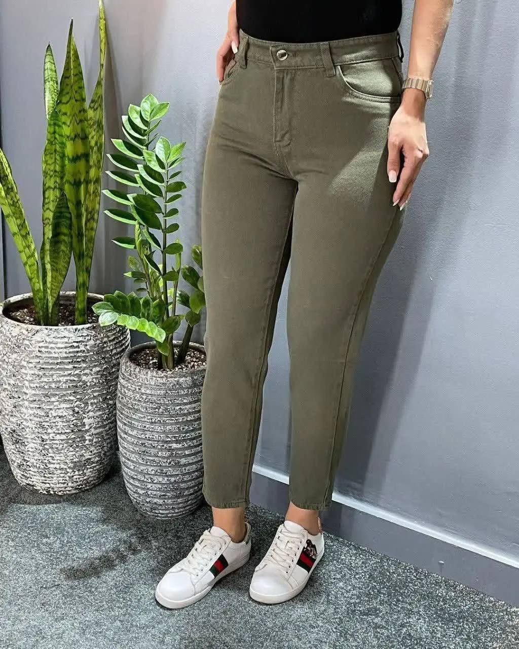 شلوار کتان مام استایل