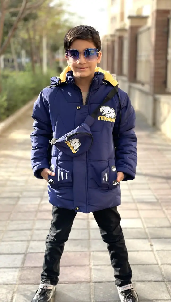 کاپشن پسرانه فیل کیف دار 
