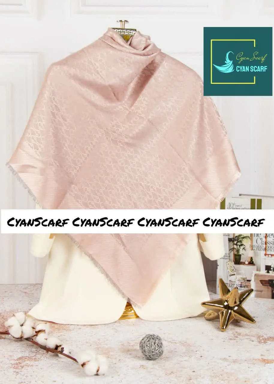 🧷 روسری نخ ابریشم ژاکارد لم...