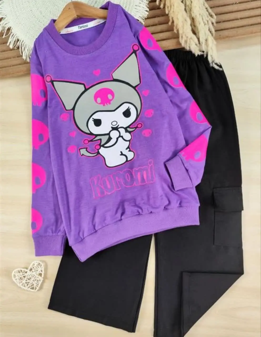 بلوز شلوار دخترانه کرومی ۷۵