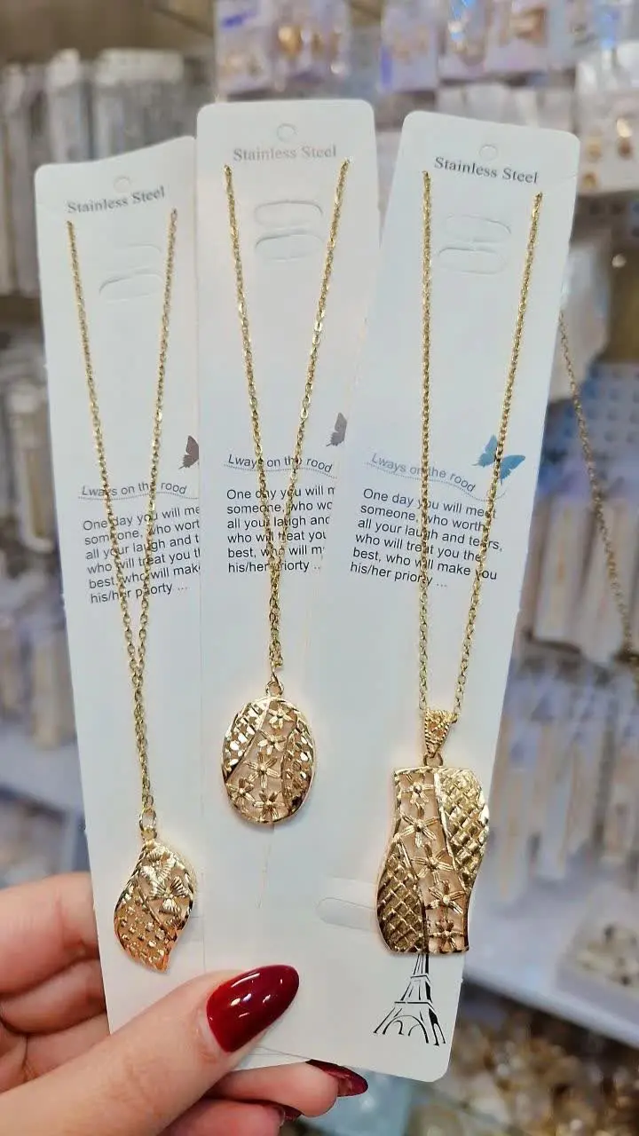 گردنبند های توری کپ طلا😍👌