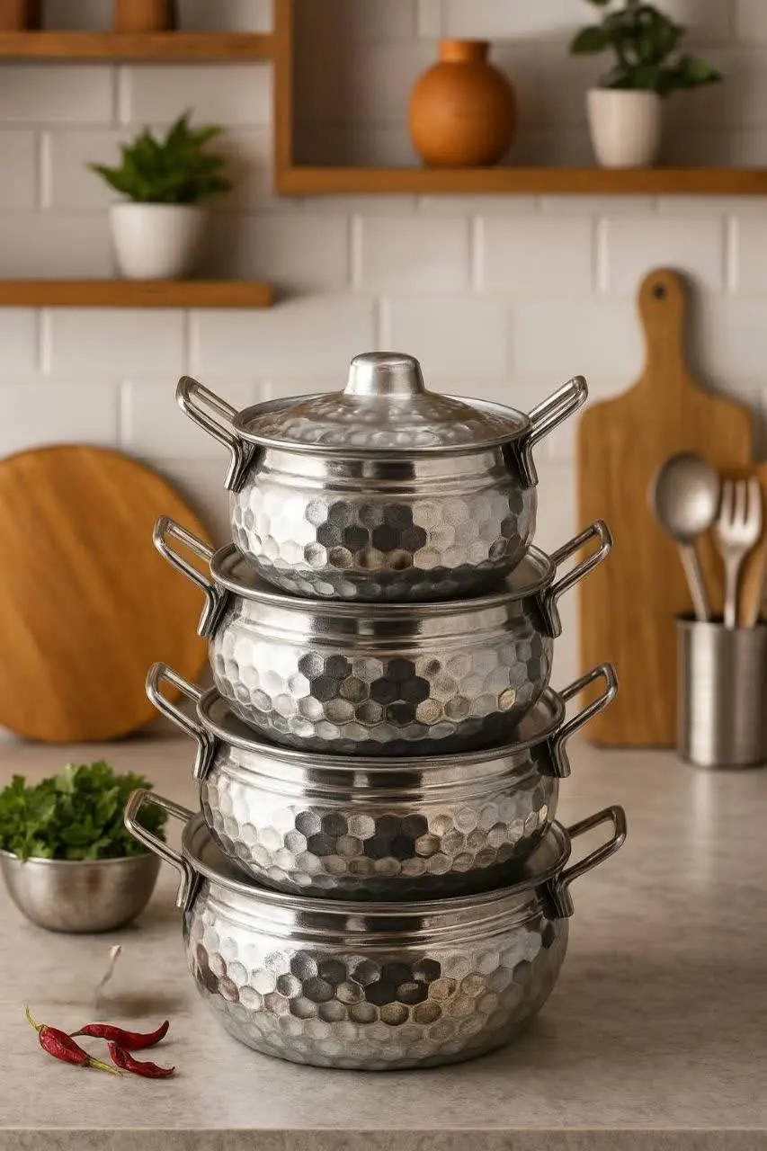 💥قابلمه روحی چکشی ۸ پارچه 💥