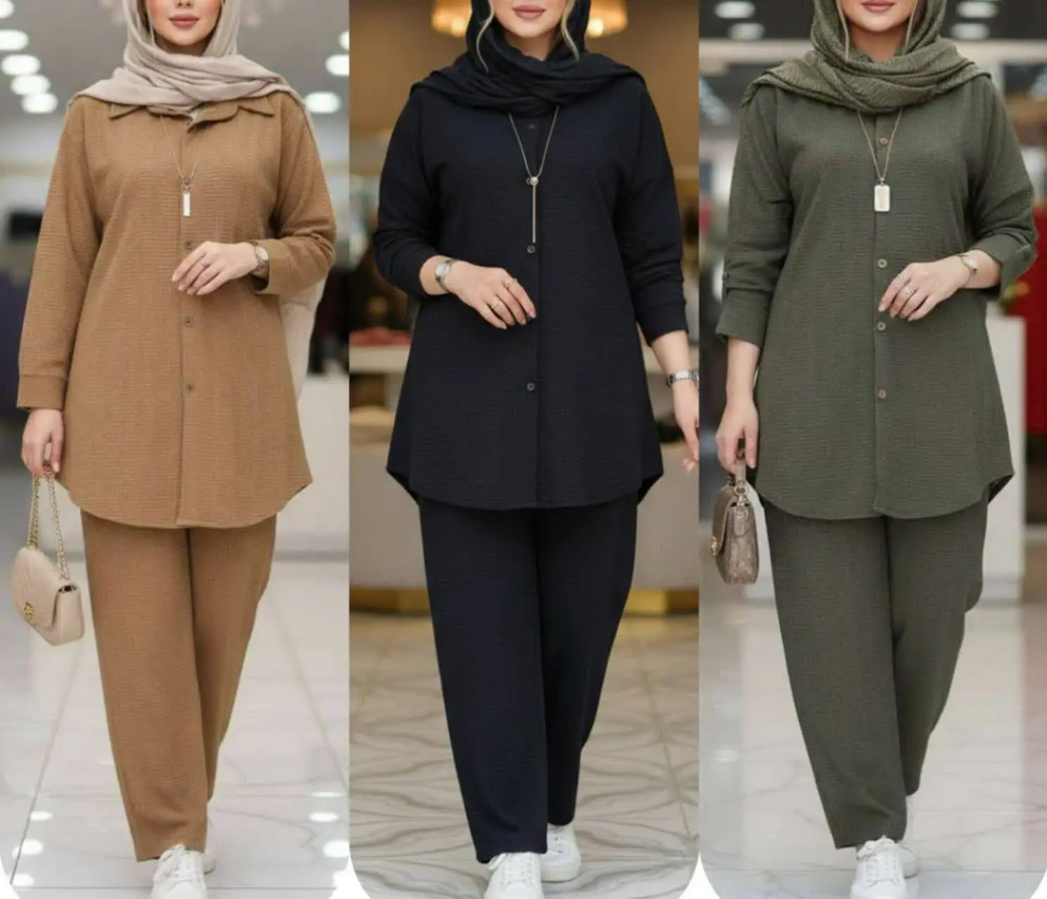 ست مانتو شلوار بسکوییتی