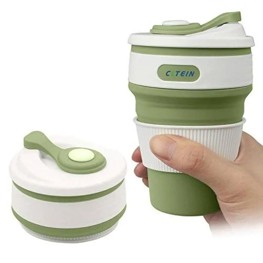 🌈تراول ماگ سیلیکونی تاشو