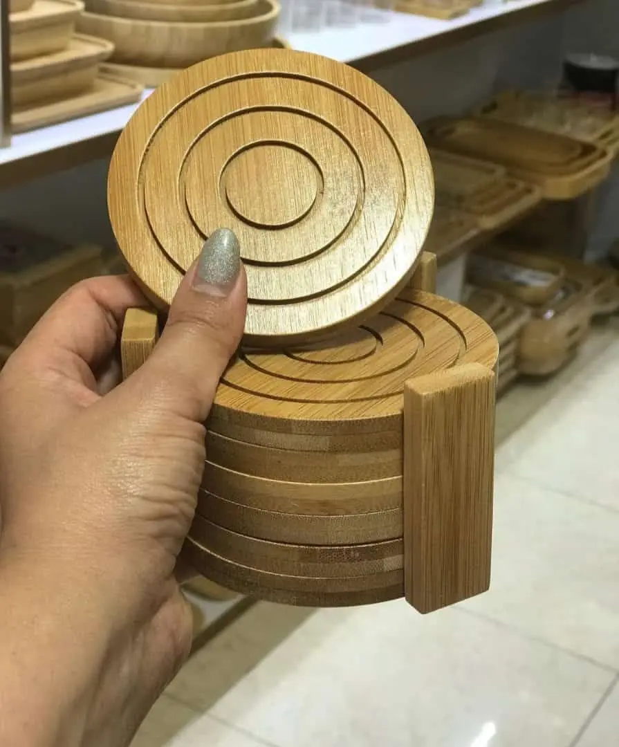 زیر لیوانی بامبو
