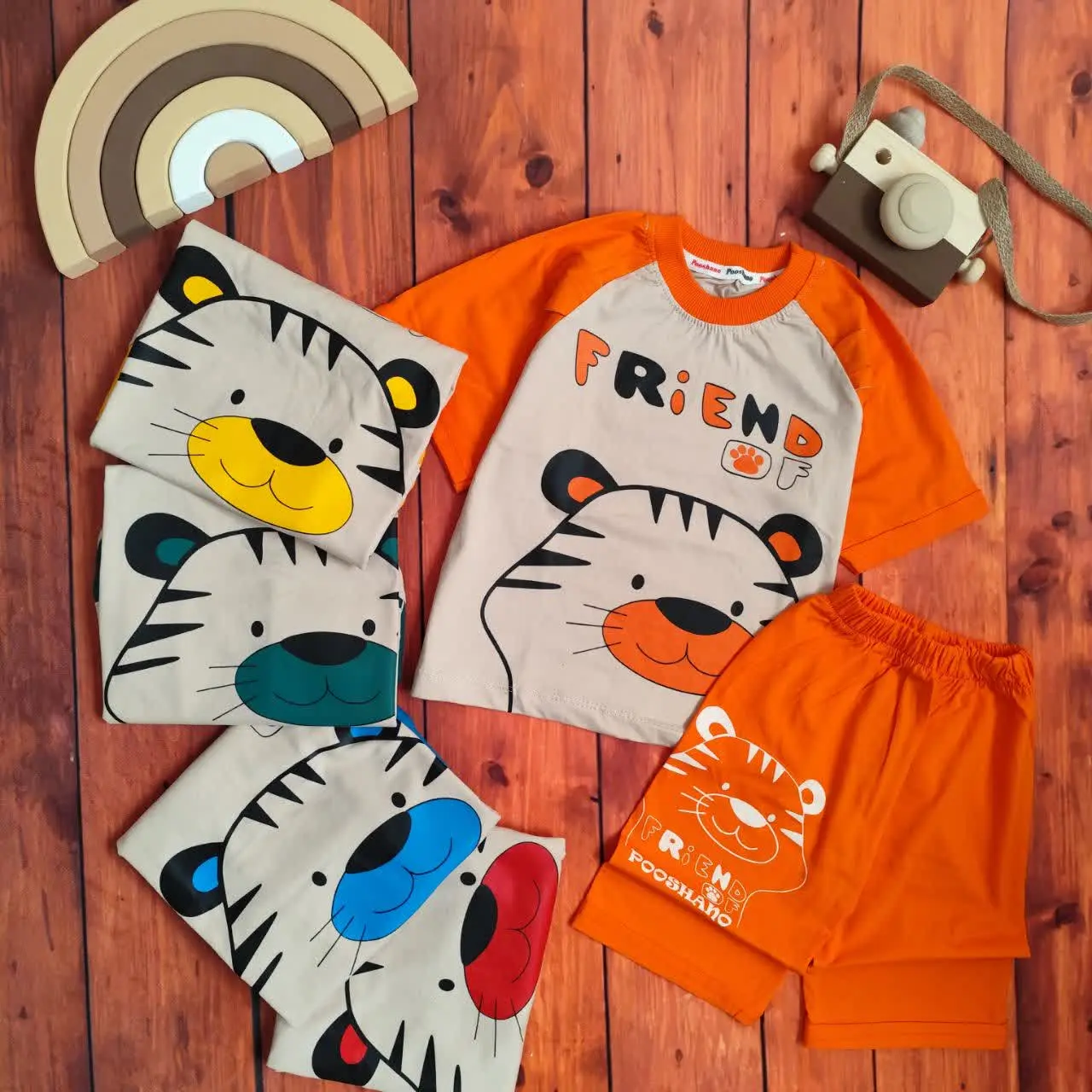 😍ست تیشرت وشلوارک ببری، جنس پنبه سوپر با کیفیت عاااالی 🤌
