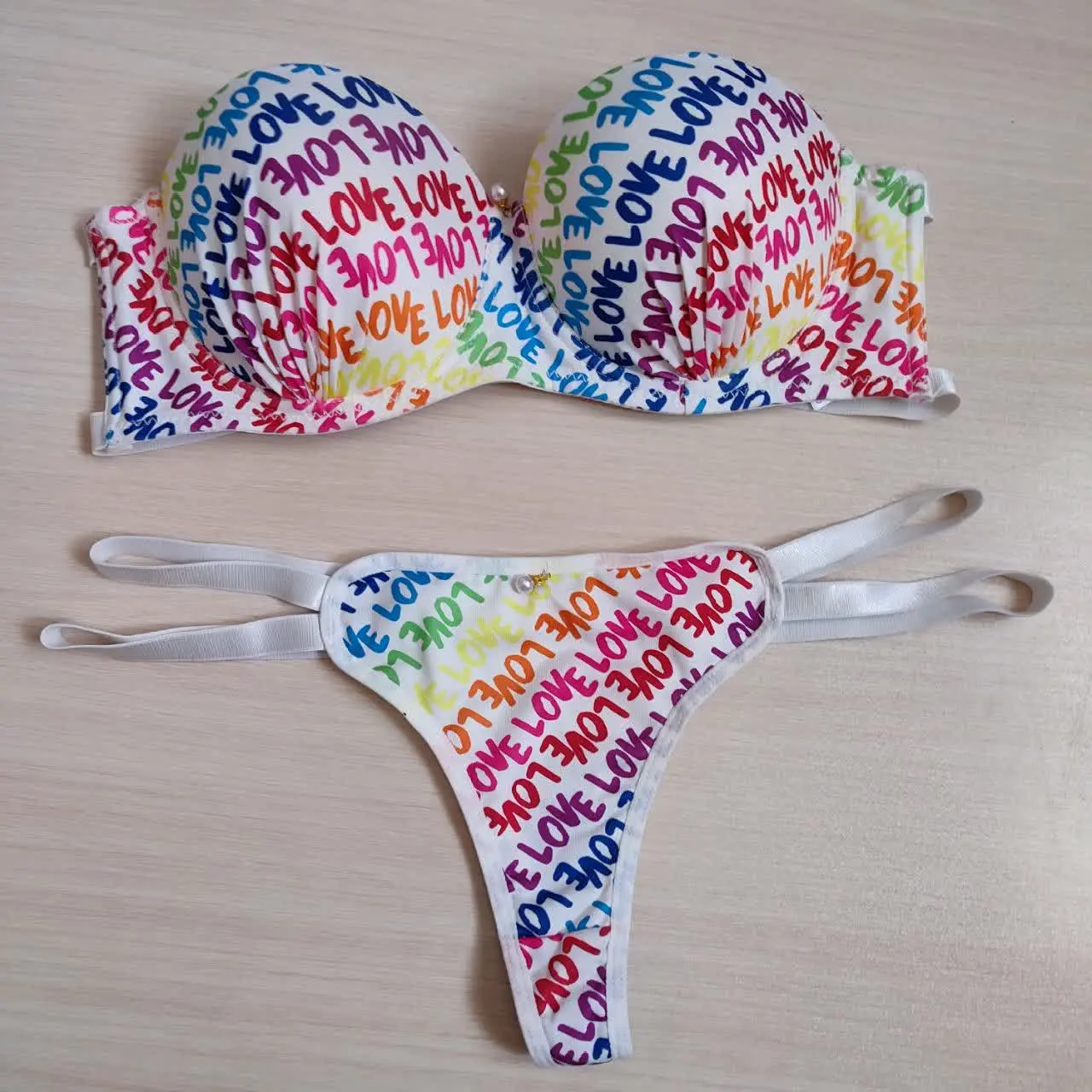 💢ست شورت و سوتین اسفنجی صدفی