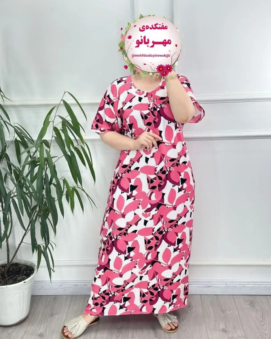 پیراهن نخی قواره ازاد
