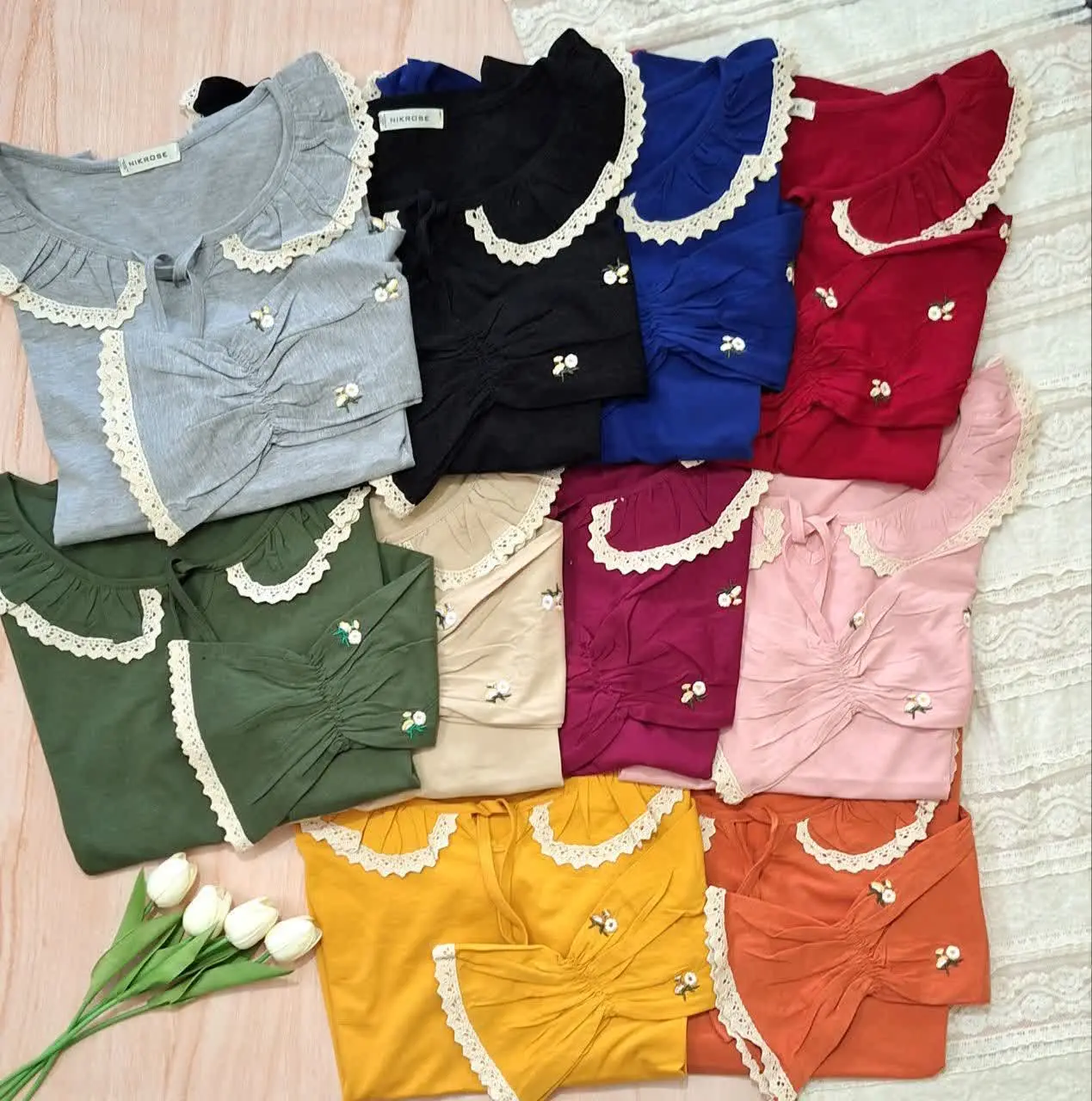 🔹بلوز آستین عروسکی روژین