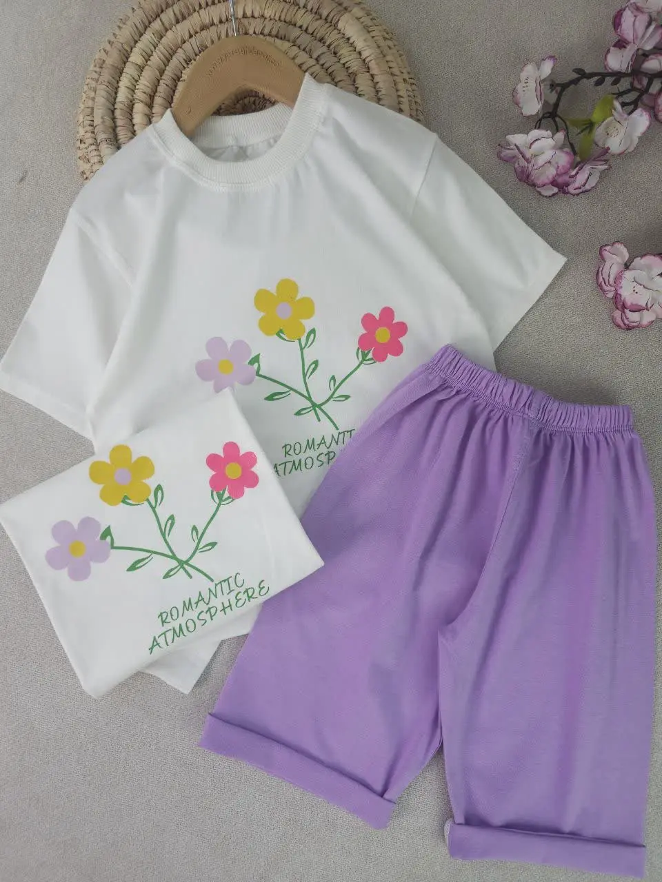 تیشرت و شلوارک دخترانه سه گ...