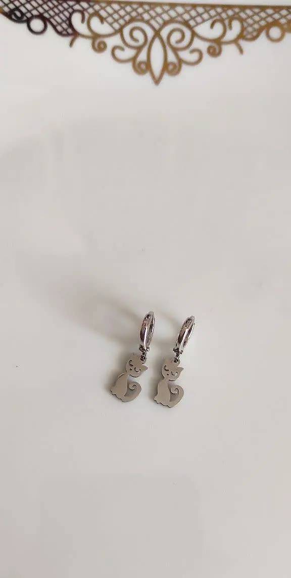 ⚜ گوشواره استیل پیشی🐱⚜
