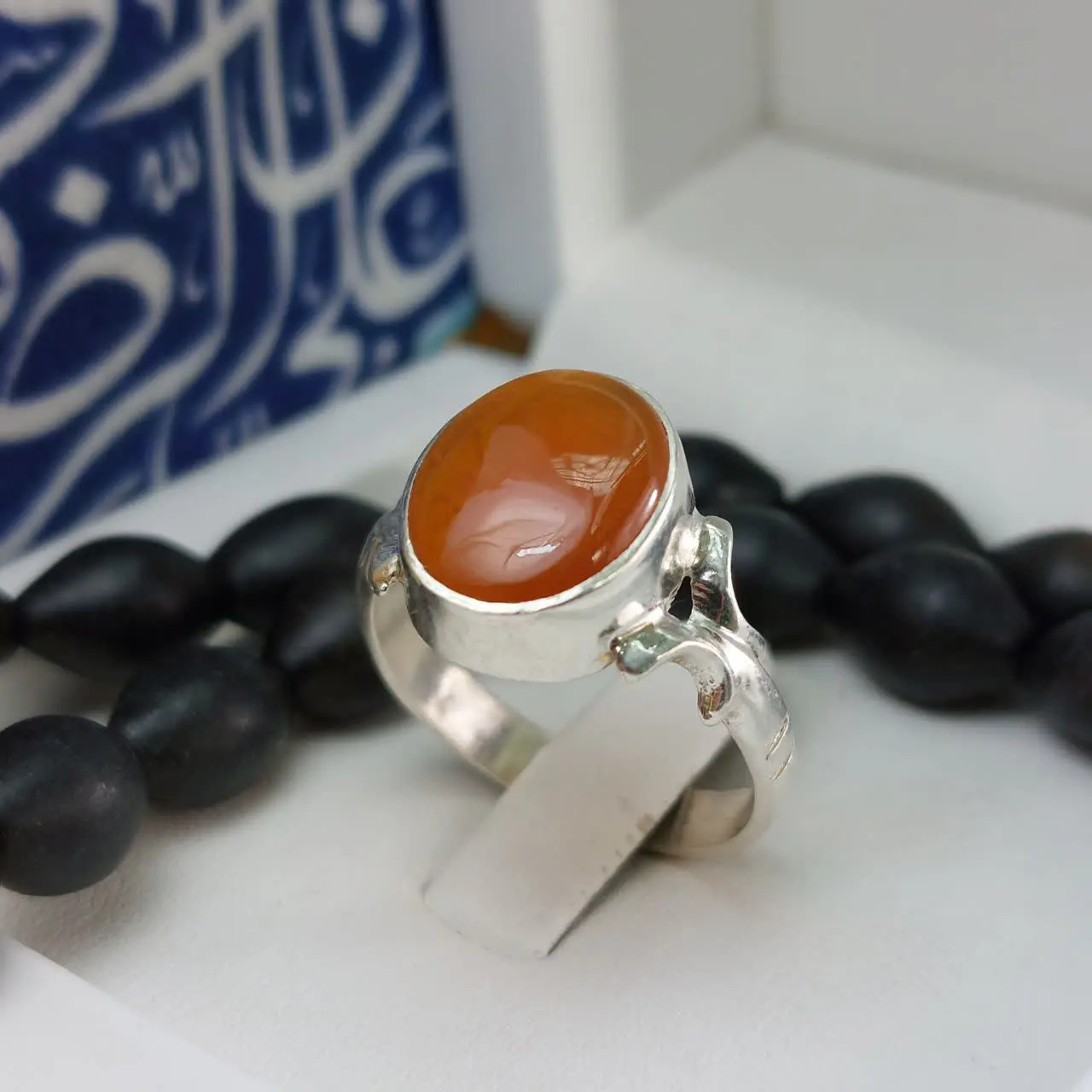 ✅انگشتر مردانه عقیق #پرتقالی_یمنی
