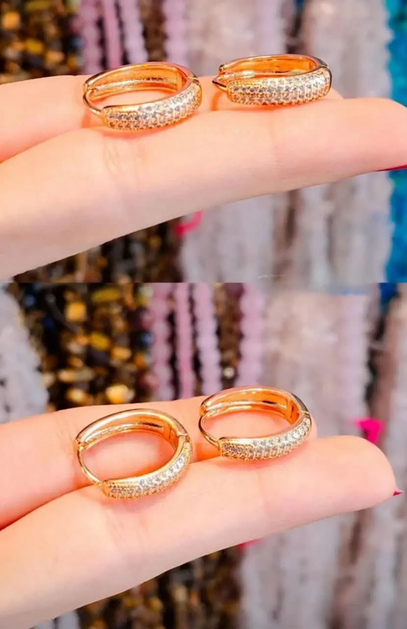 💍گوشواره ژوپینگ نگین کاری ش...