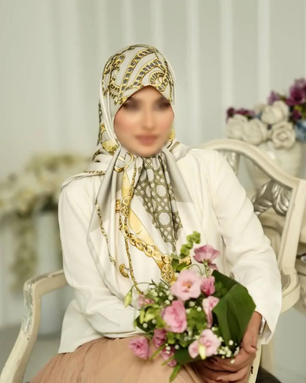 روسری ابریشم ژاکارد مجلسی☺️