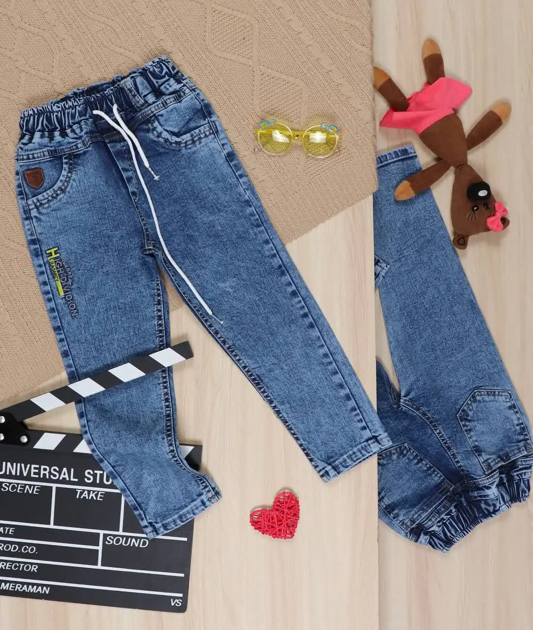 👫شلوار جین مام اسلپ گلدوزی H👫
