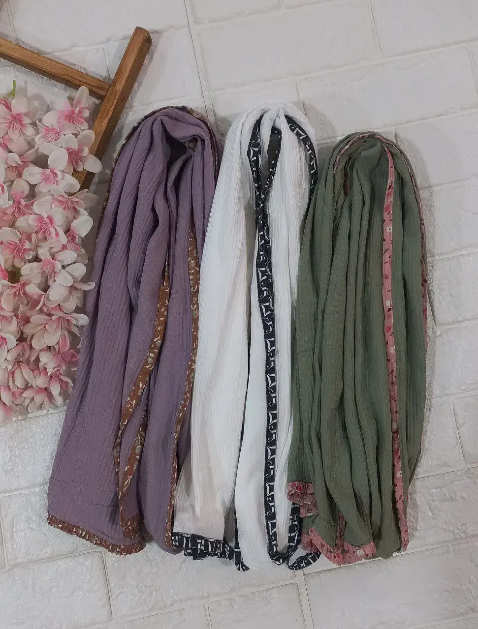 🌸شال نخ پلیسه وارداتی