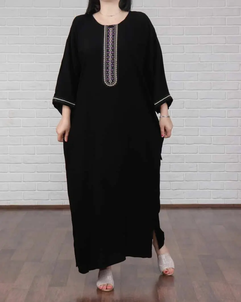 پیراهن کفتان یقه سنتی (تعداد بالا) 
