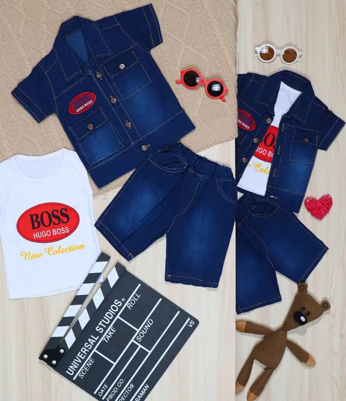 👫سه تیکه جین آبی BOOS👫
