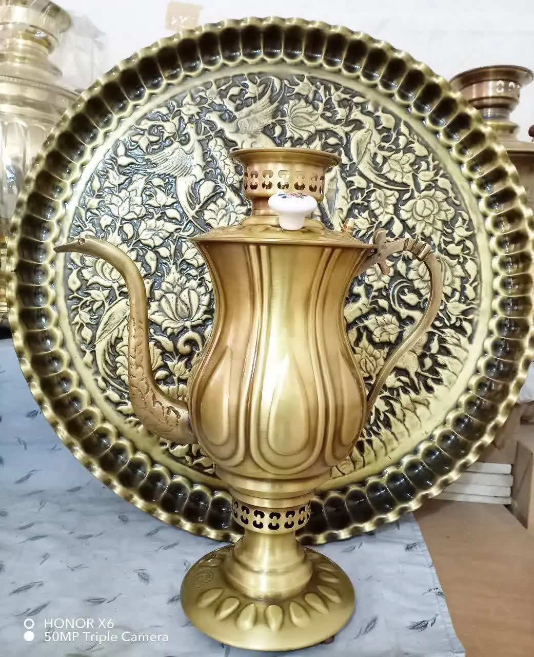 سینی تمام برنزی انتیک سایز...