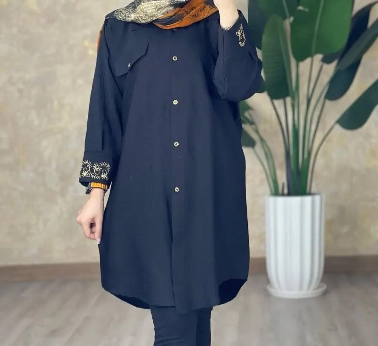 مانتو مچ گلدوزی
