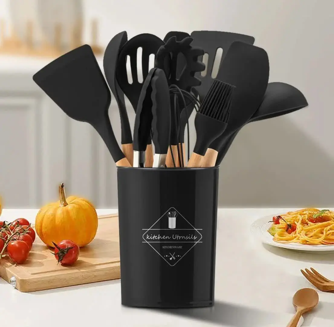 ✅ سرویس کفگیر ملاقه سیلیکونی Kitchen set 
