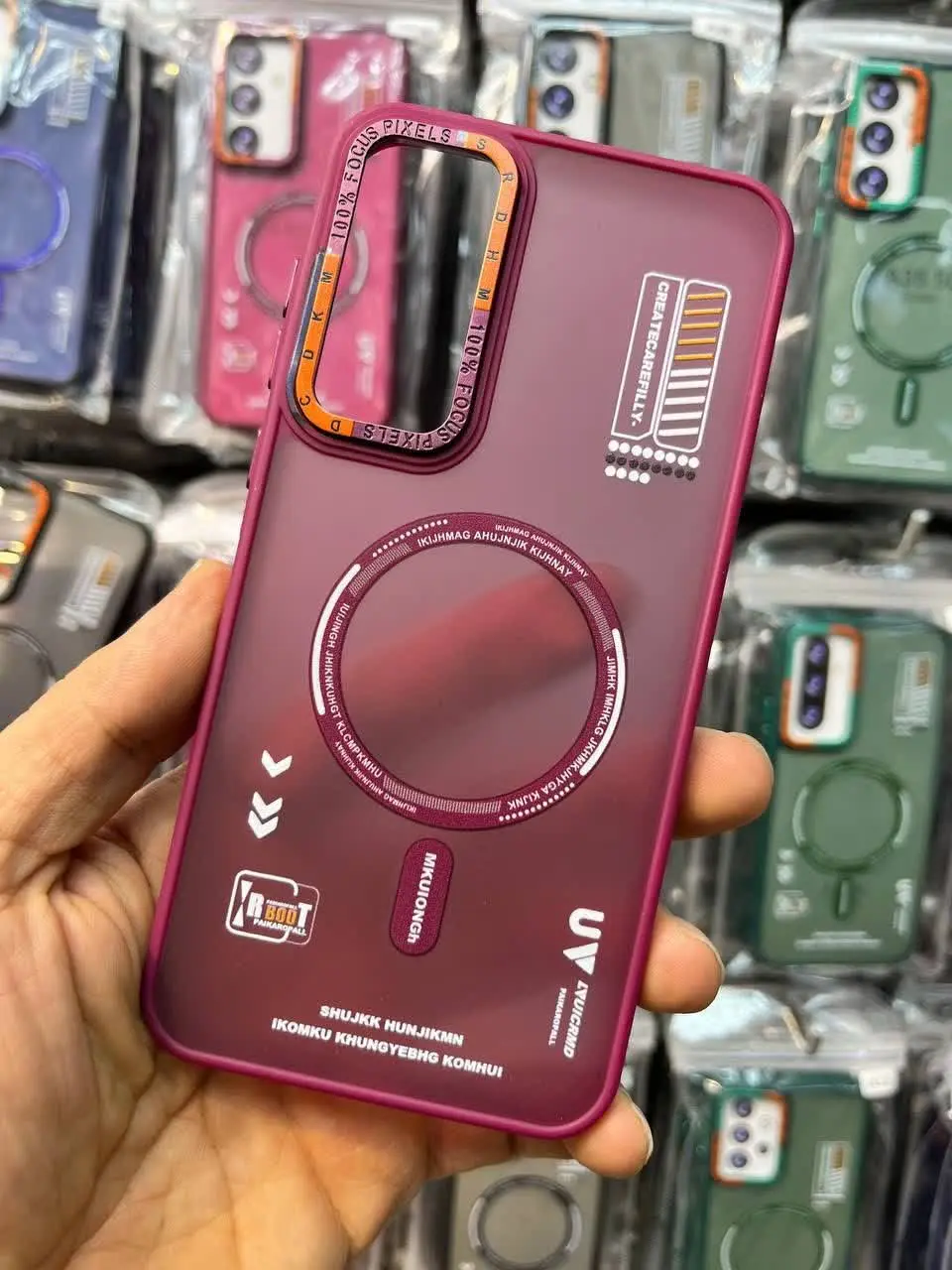 📱مدل قاب: قاب مات رنگی طرح مگسیف مخصوص انواع #سامسونگ #شیائومی 
