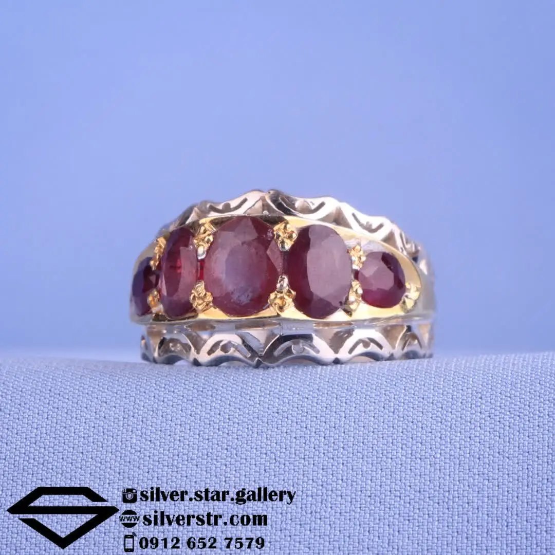 انگشتر طرح حلقه یاقوت سرخ افریقایی
