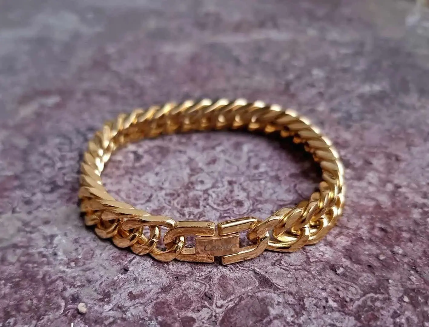 💍دستبند کارتیر دوبل طلایی ب...