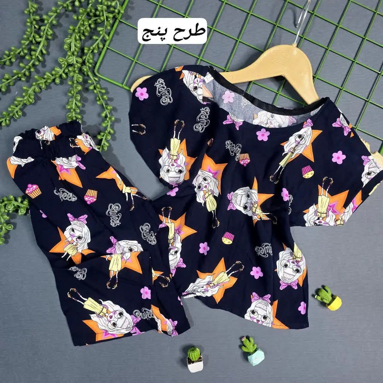 👚 نام: ست بلوز شلوارک دخترانه نخی
