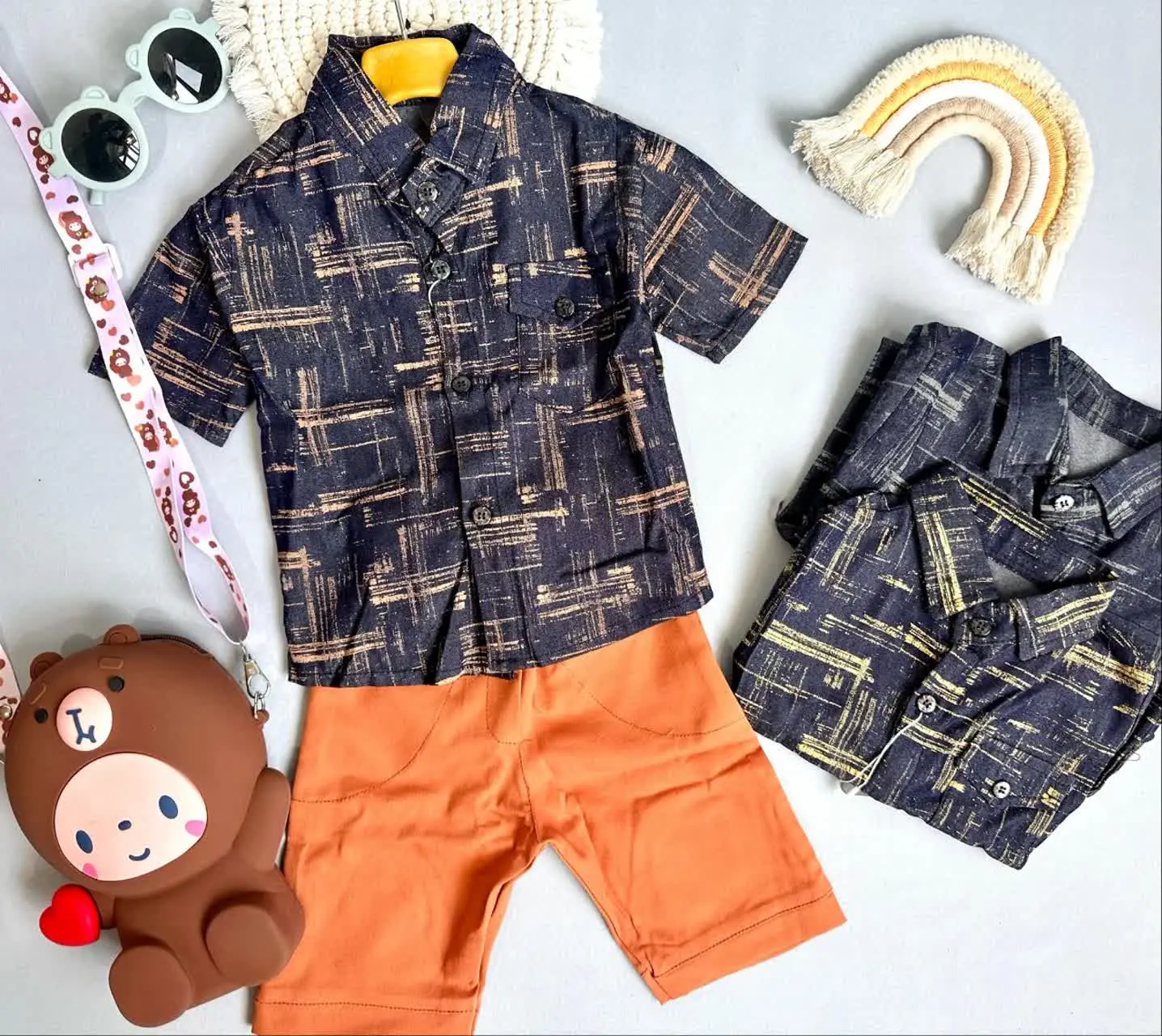 👫پیراهن شلوارک کتان اسپرت ✅
