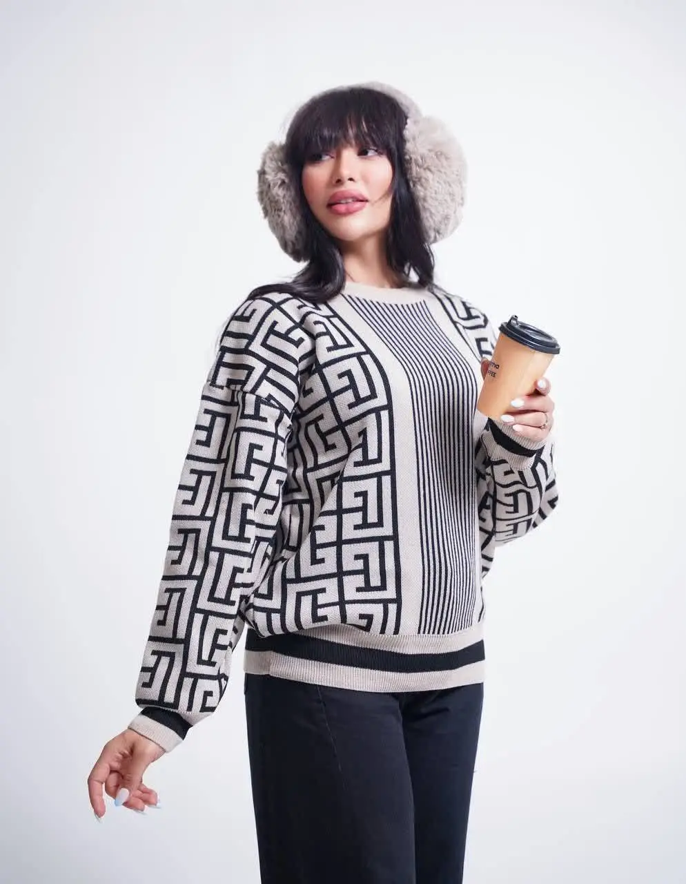 🤎بلوز بافت خاص طرح ورساچه🤎