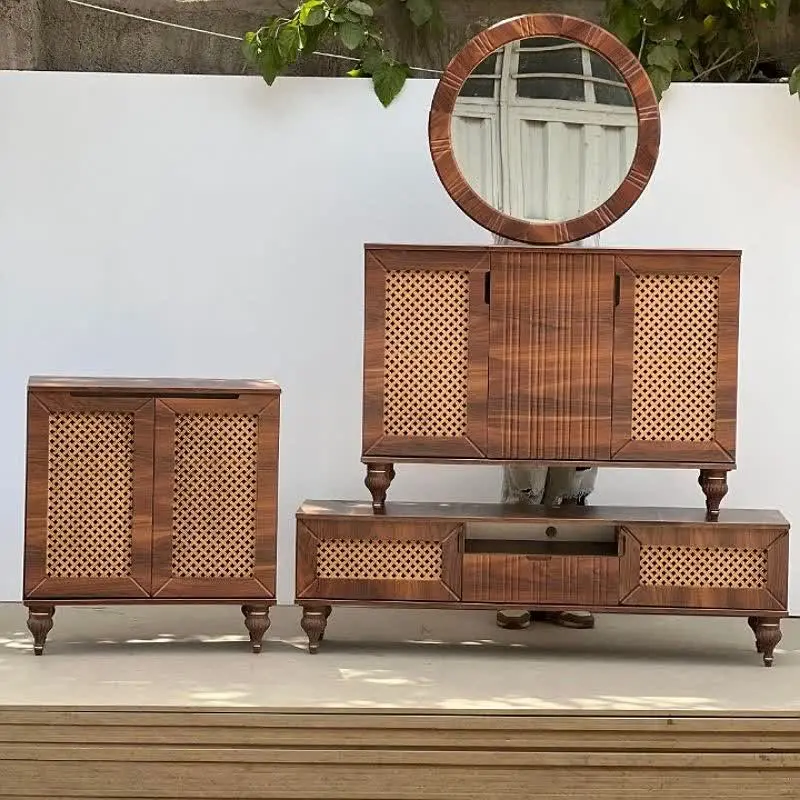 ((آینه و کنسول مدل حصیری)) 
