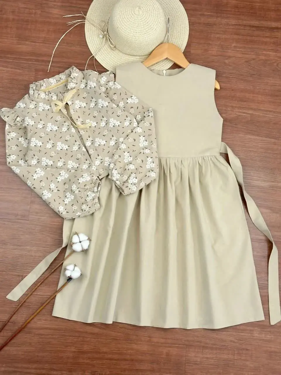 جنس سارافون لینن با الیاف طبیعی و جنس کت پفکی گل گچی
