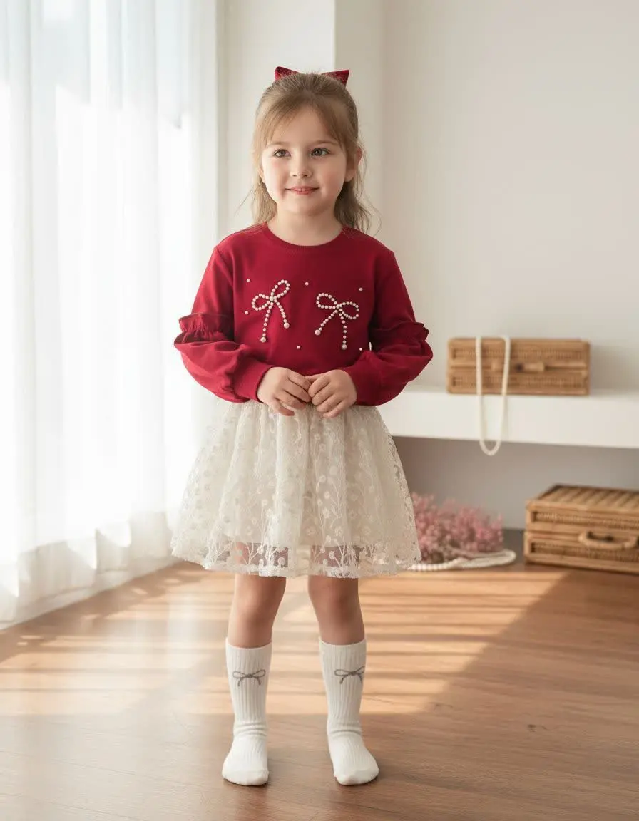 پیراهن تور مروارید