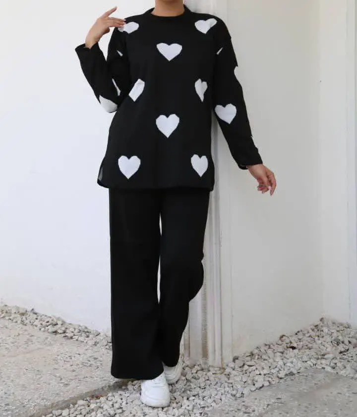 💞ست بافت پرفروش قلب💞
