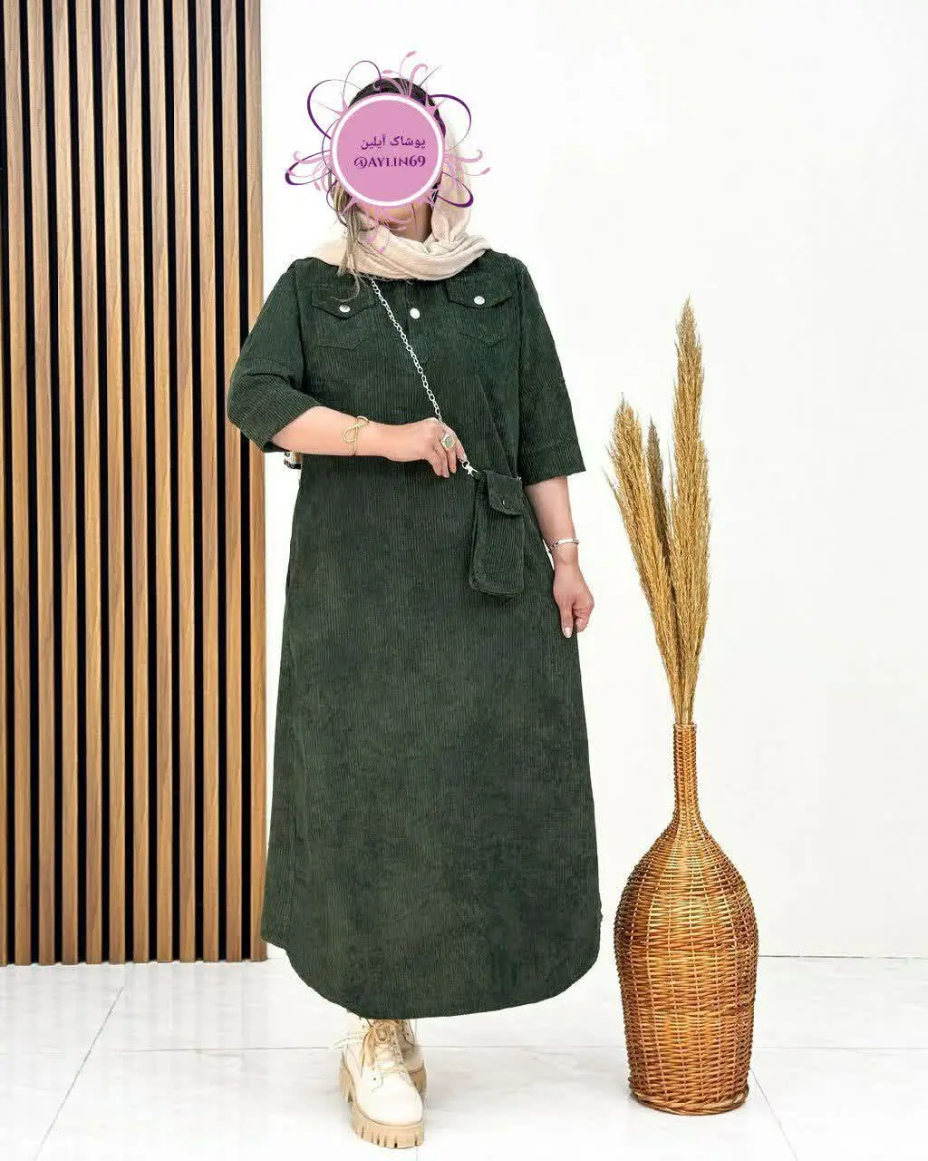 یقه کار مدل مردونه هستش که خیلی شیک شده. ✂️
