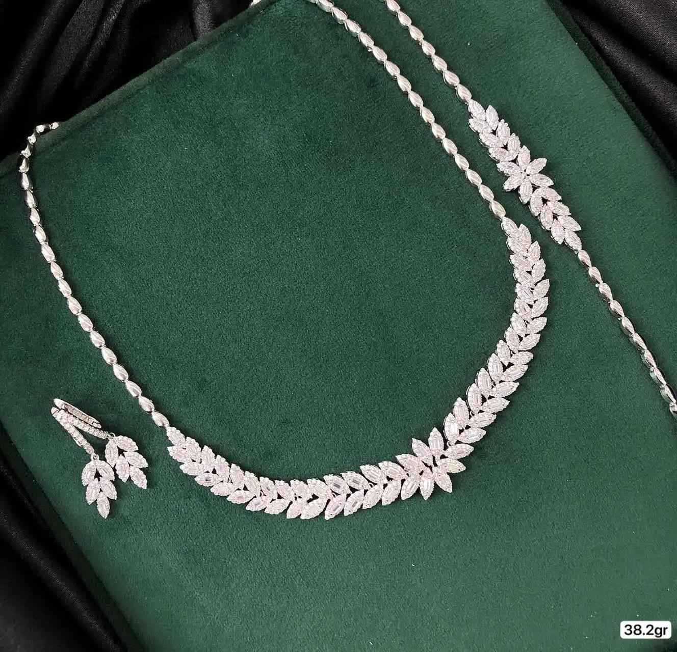 سرویس نیم ست جواهری نقره⭐️