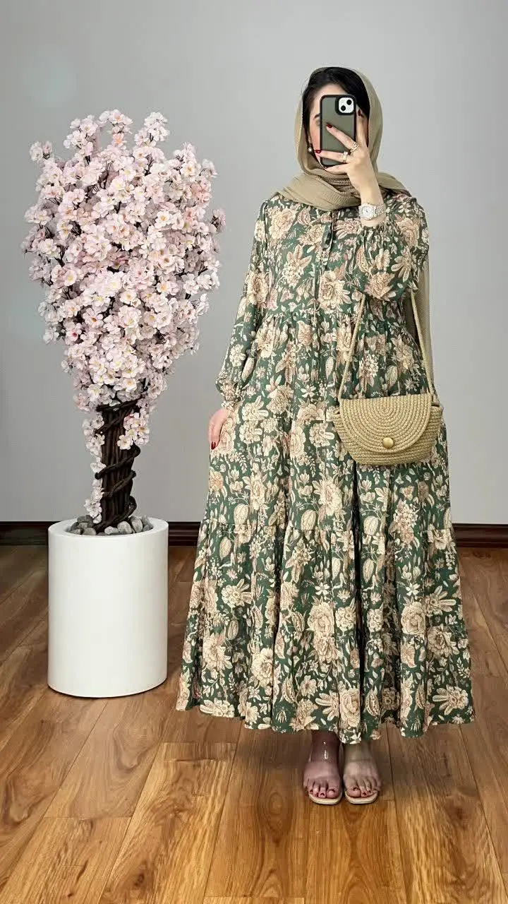 پیراهن سارای با طرح‌های قشنگ و بهاری
