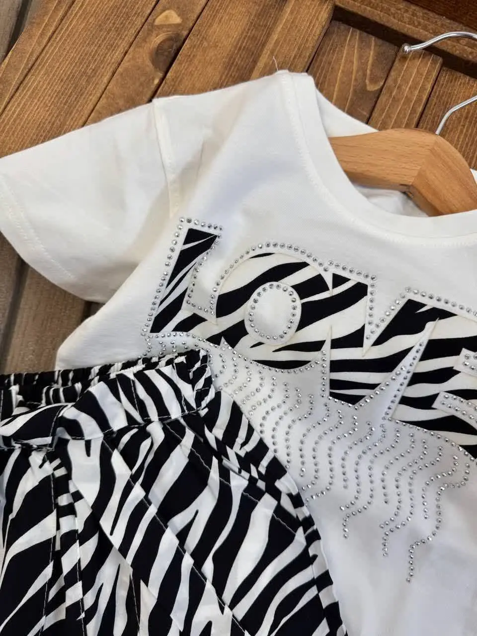 تیشرت شلوارک لاو نگینی❤️
