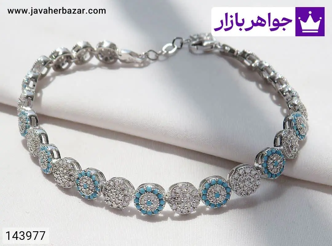 دستبند نقره تایلندی طرح چشم...