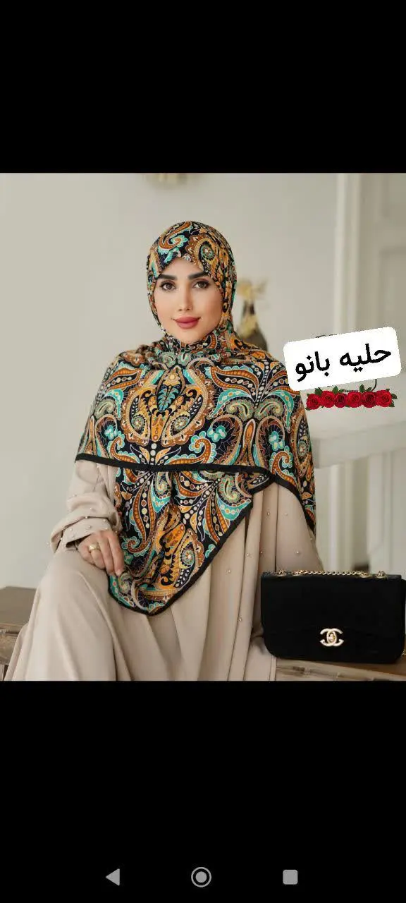 🔮روسری نخ مجلسی جنس نخ گلور...