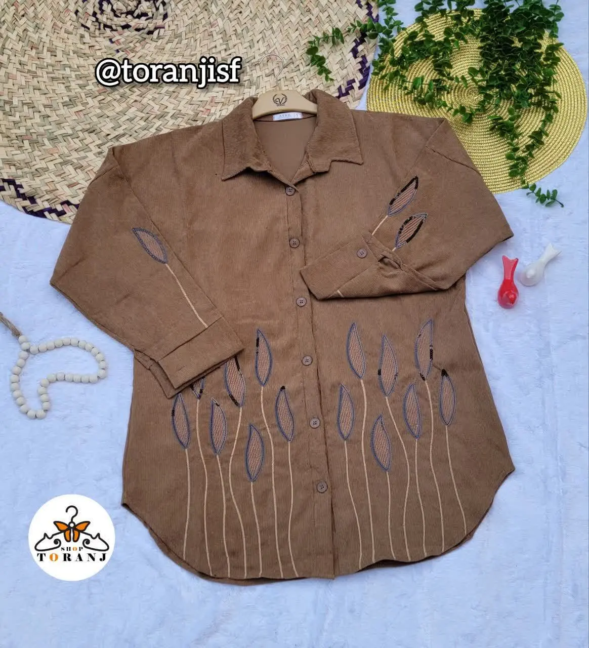 ✨مانتو مخمل کبریتی مدل برگی
