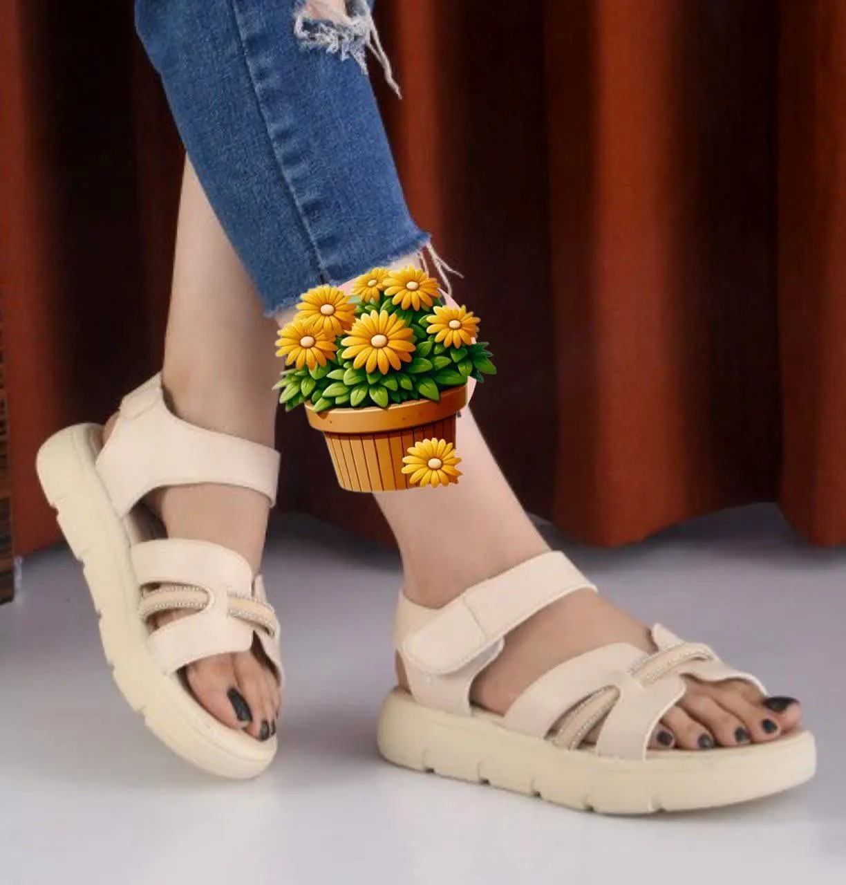 صندل نگینی هرمس چسبی 
