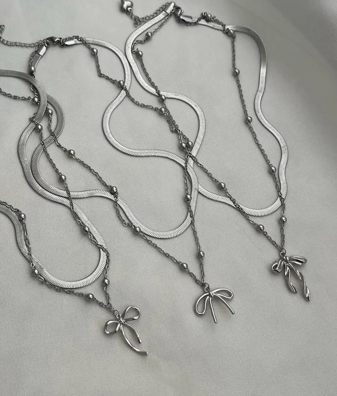 💍گردنبندهای ماری و توپی با...