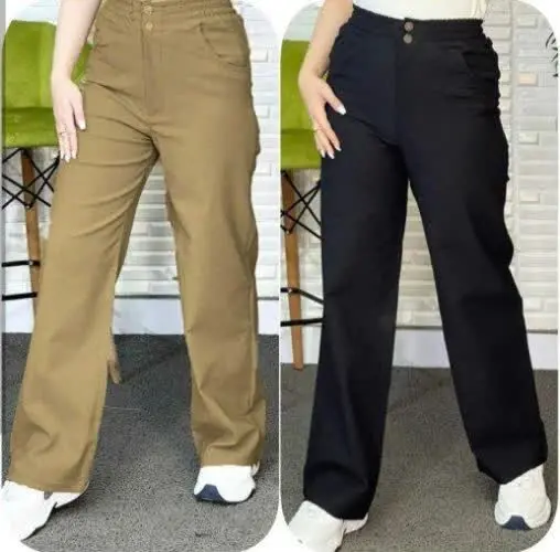 شلوار نیم بگ کتان ۱۰۱۵